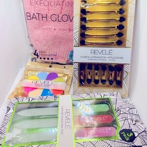 Makeup sponges bath mitts applicators files